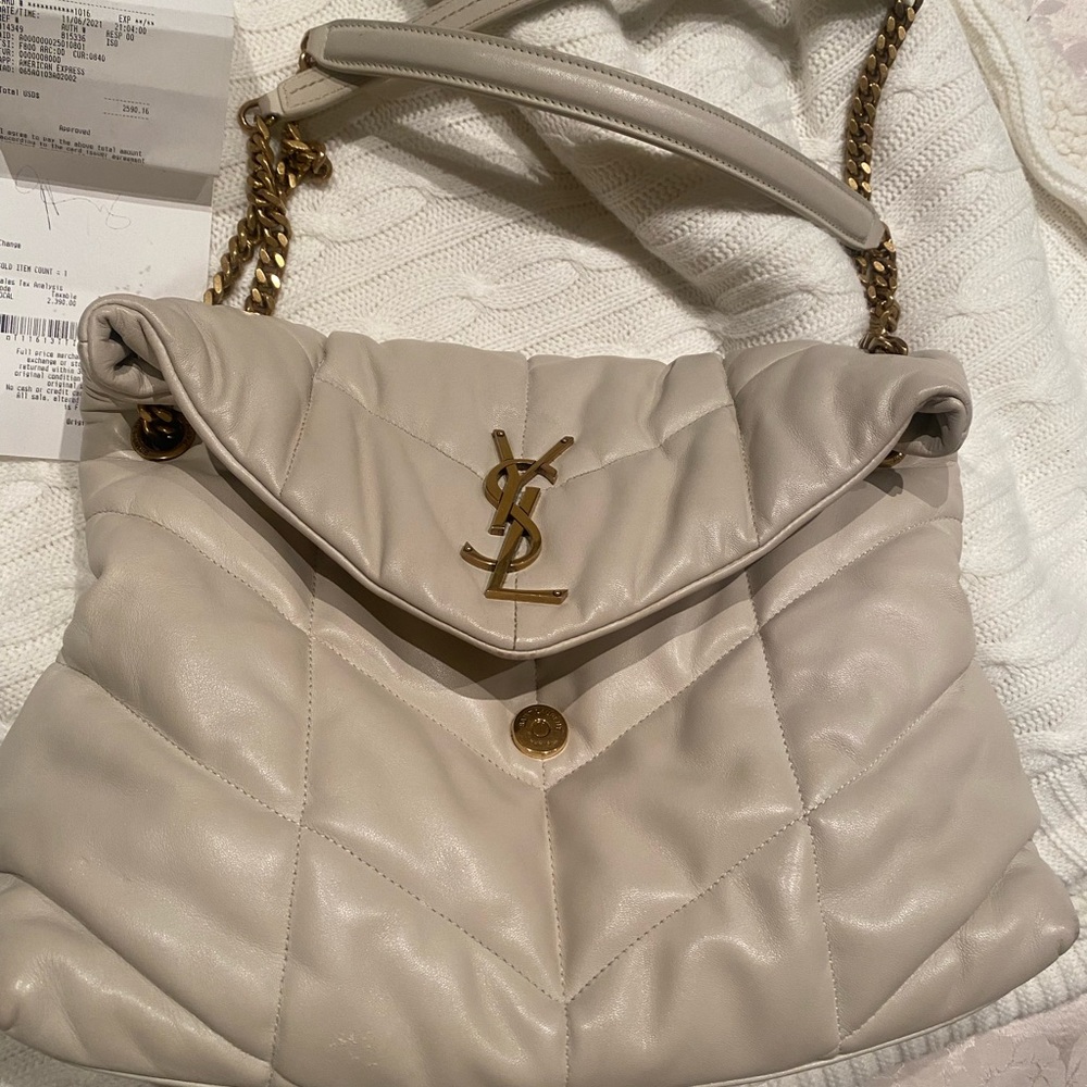 PUFFER Medium CHAIN bag in quilted lambskin  Saint Laurent  YSL